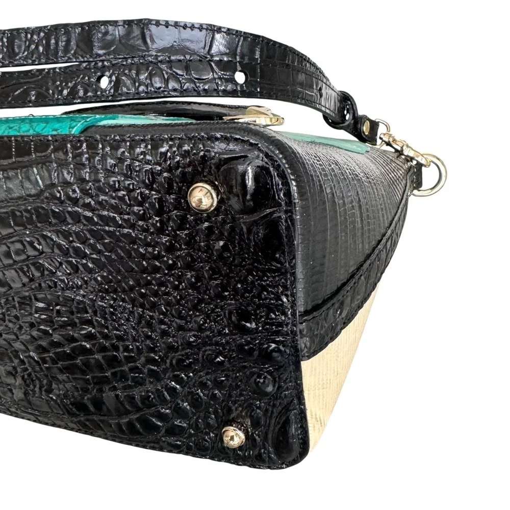 🆕 Brahmin Duxbury Satchel Turquoise Belem Shoulder Bag